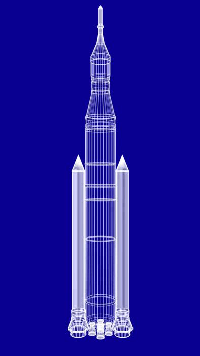 saturn v rocket model drawing