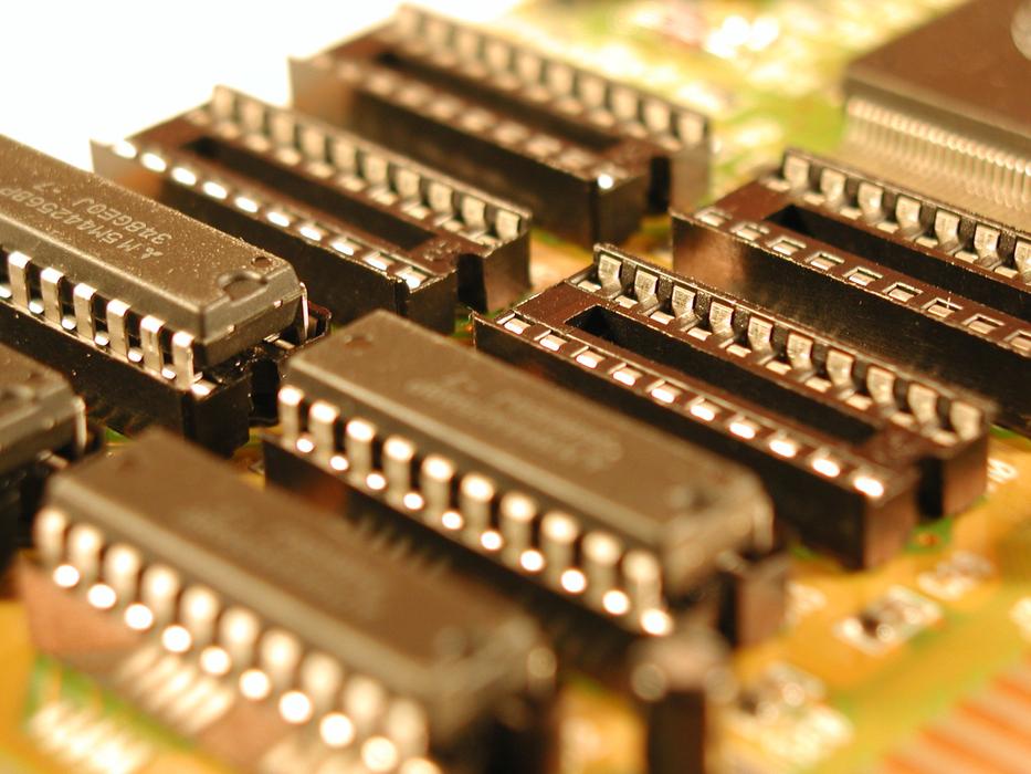 closeup view of Board Ic Electronics