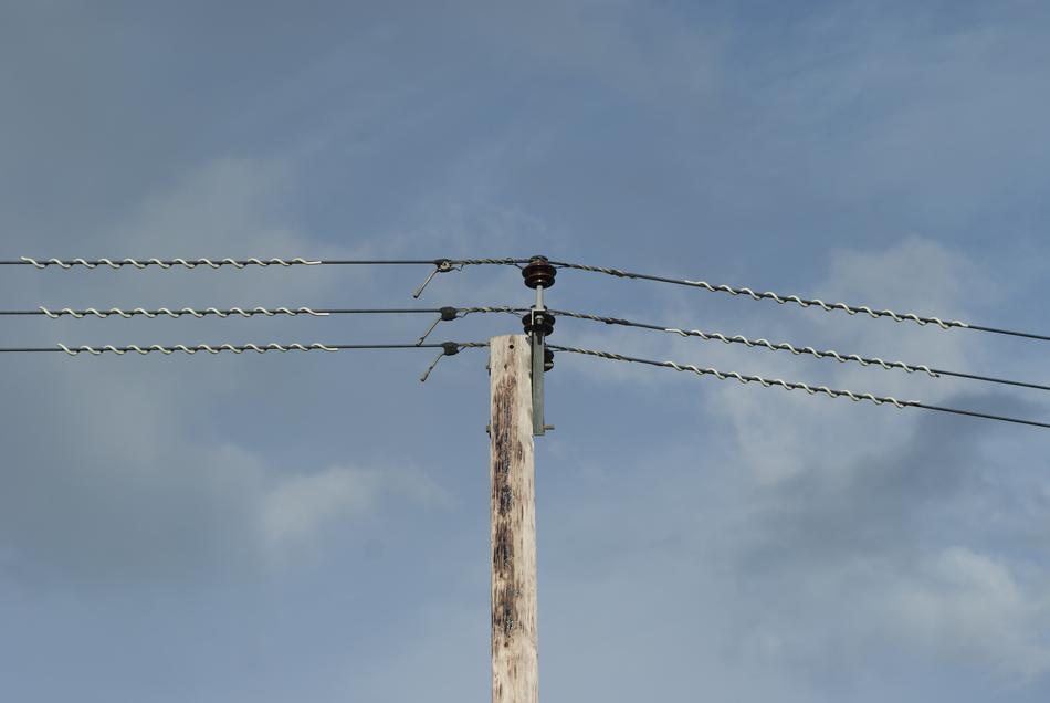 Lines Telegraph against the sky