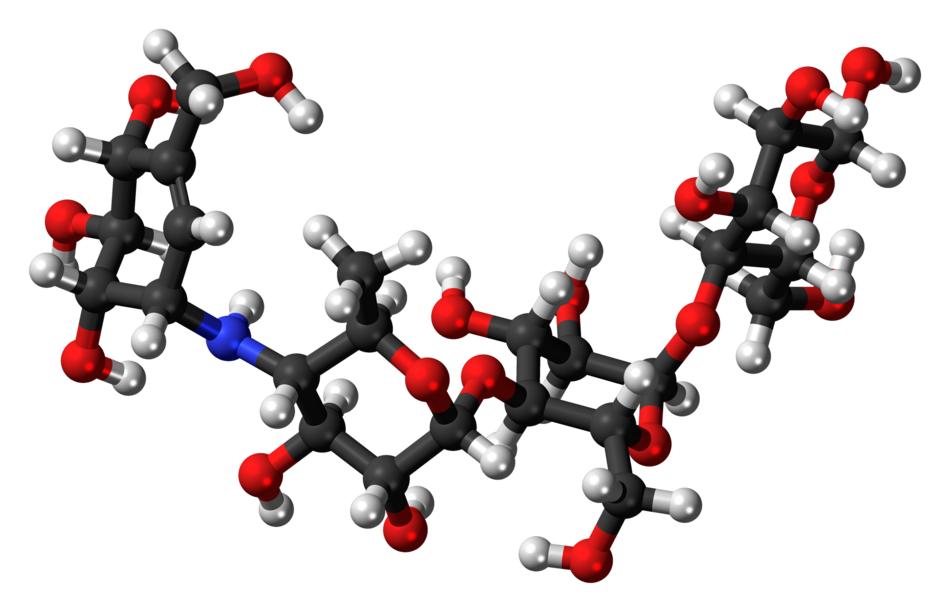 acarbose diabetic drug as a 3d model