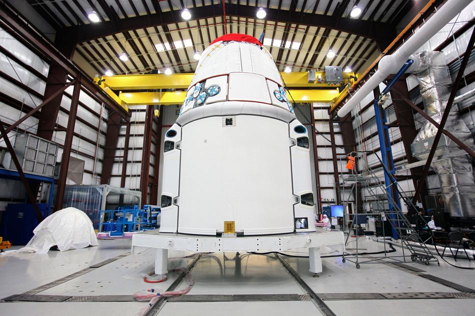 space module in a industrial room