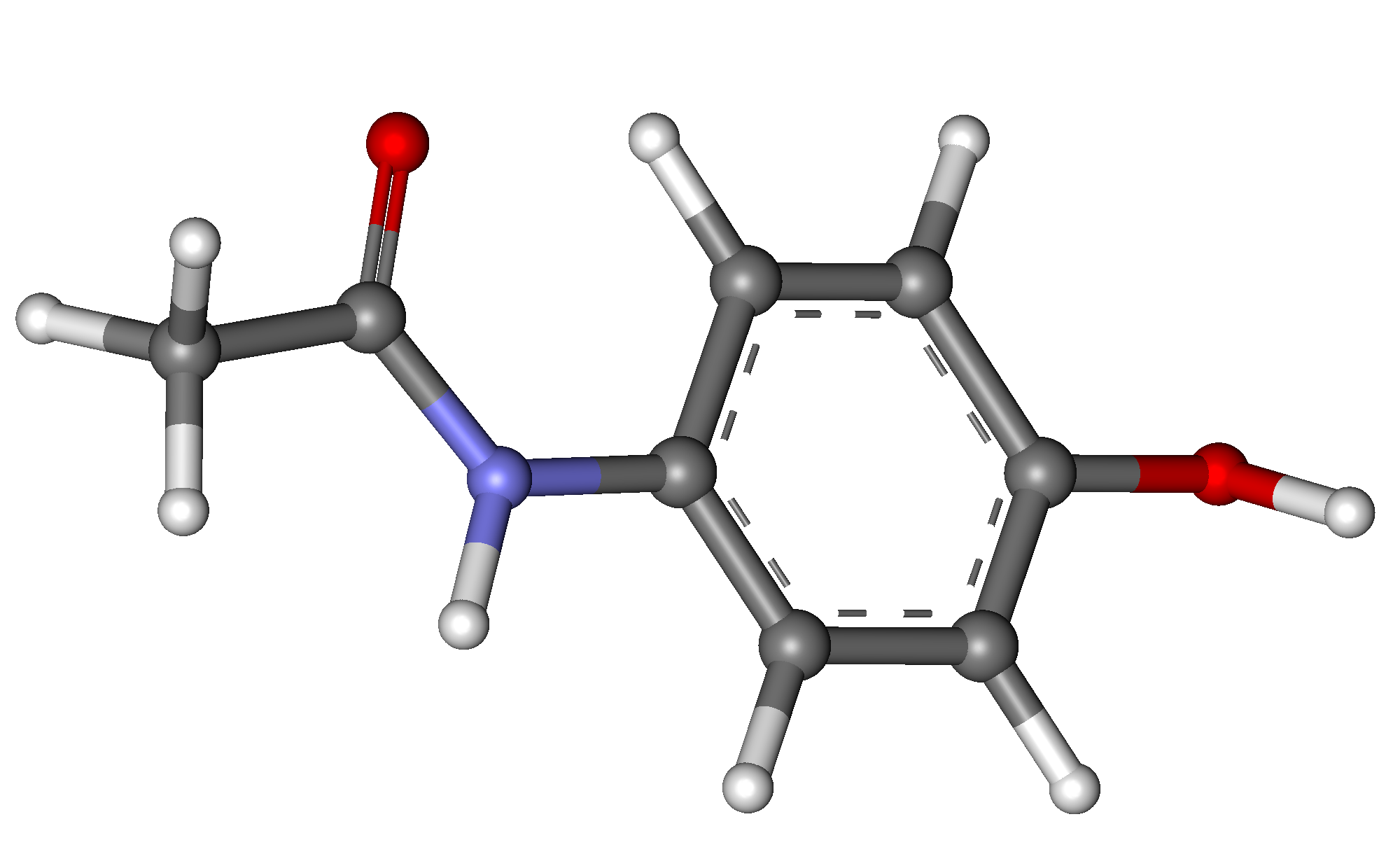 Acetaminophen Molecule Structure Atoms Model Free Image Download