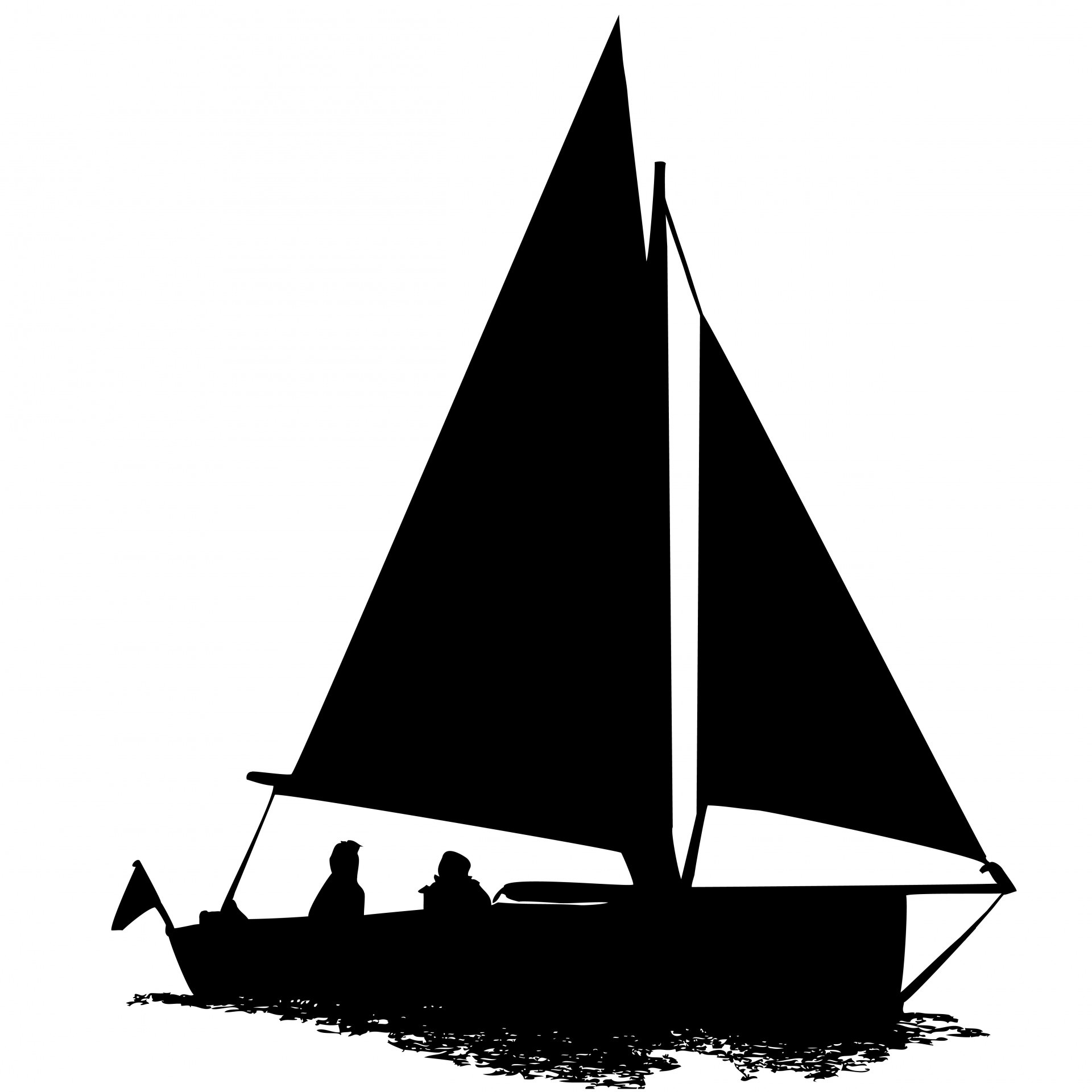 Sailing boat silhouette free image download