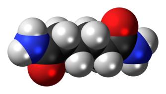 Colorful, shiny model of Adipamide, clipart