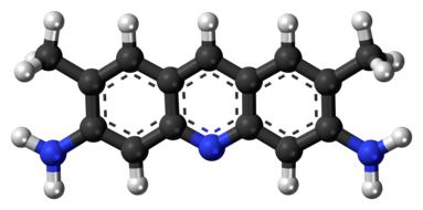Colorful model of Acridine Yellow, at white background, clipart