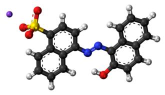 clipart of acid red sodium dye molecule