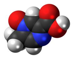 acipimox molecule structure model 3d