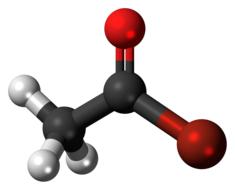 acetylbromide molecule structure 3d