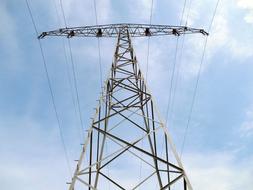high voltage power line, bottom view