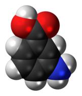aminobenzoic acid molecule chemistry as a 3d model