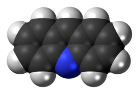 Colorful model of Acridine, at white background, clipart