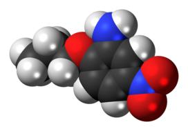 nitropropoxyaniline sweet molecule as a 3d model