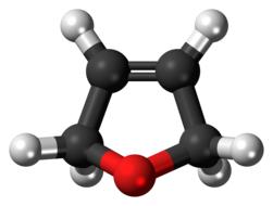 dihydrofuran oxygen model molecule clipart