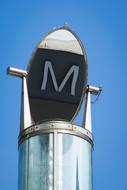 letter m reflection on Steel Mirror