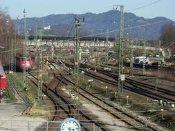 photo of electrical networks at the railway station