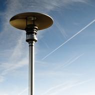 metal lantern on the street