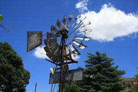 Windmill at Blue Sky Clouds