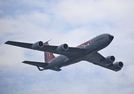 Stratotanker Kc-135R Flight in the sky