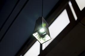 pendant lamp in steel shade