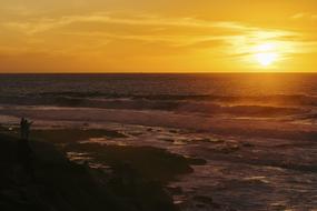 Nature Landscape Water yellow sun