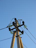Electricity Wire Post at sky