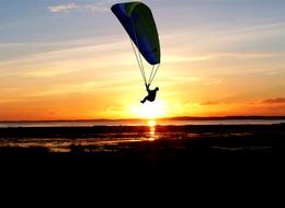 exciting Sunset Paragliding
