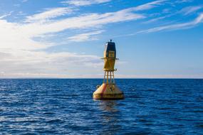 Emergency Wreck Marking Buoy on sea