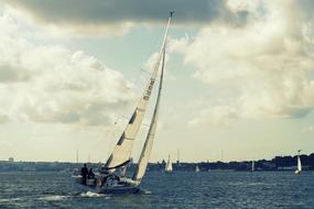 Sailing Boats on water at coastline