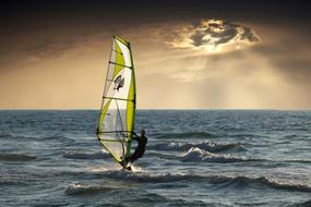 Windsurfing Sea and Clouds