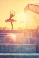 posing dancer silhouette