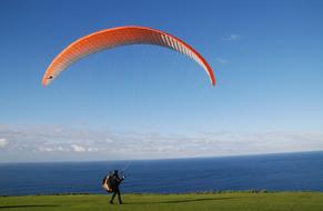 Monte San Pedro La Coruna, paraglider