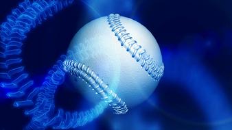 sport ball neon blue bunner