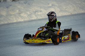 winter road kart racing