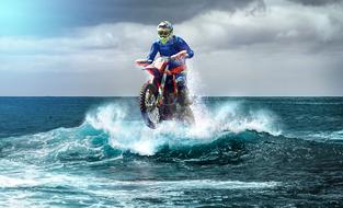Motocross Enduro on Wave
