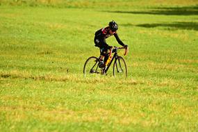 Cross Country Cycling Cyclist on a sunny day