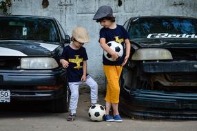 Football Machinery Boys and car