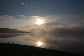 Lake Morning Sun Fog