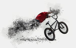 wallpaper with bicyclist