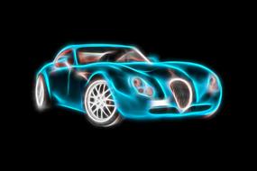 illuminated sport car