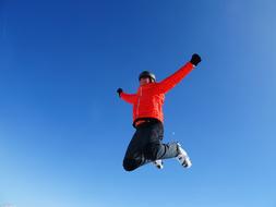 Skiing Jump man