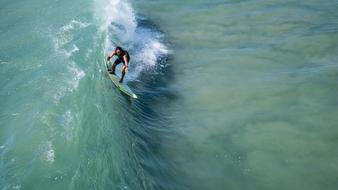 active surfer in the ocean