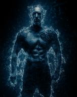 body of a strong man as a fantasy