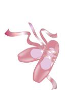 clipart of pink ballet shoes