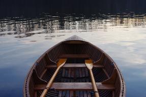 wooden rowing boat