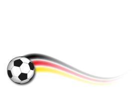 drawn soccer ball and tricolor wave
