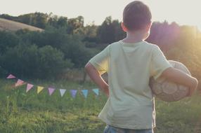young soccer player outdoor