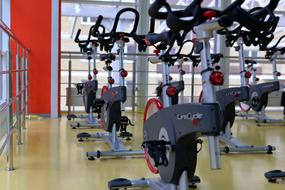 cycling bikes in gym