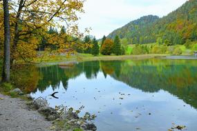 mountain lake in Ellmau in autumn