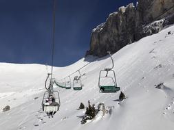 lift over the mountain in switzerland