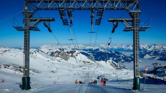 cable car in a ski resort in Salzburg